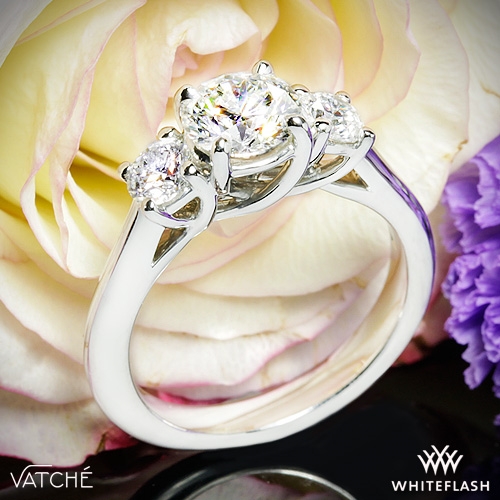 Vatche 319 X-Prong Three Stone Engagement Ring