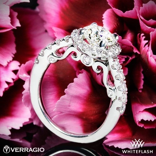 Verragio INS-7003 Half Eternity Halo Diamond Engagement Ring