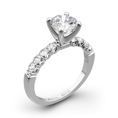 Benchmark CSP4 Crescent Diamond Engagement Ring