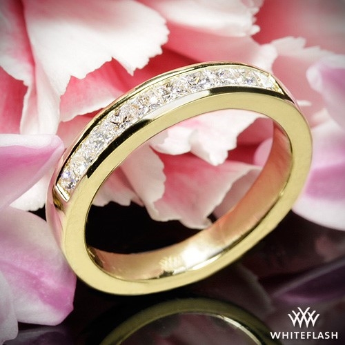 Princess Channel Set Diamond Wedding Ring