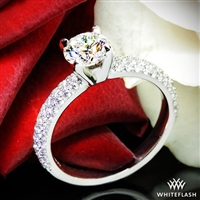 Rounded Pave Diamond Engagement Ring