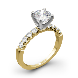 Benchmark CSP4 Crescent Diamond Engagement Ring