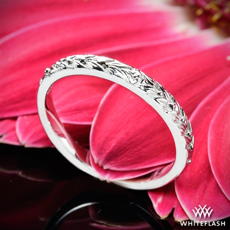 Engraved Cathedral Wedding Ring