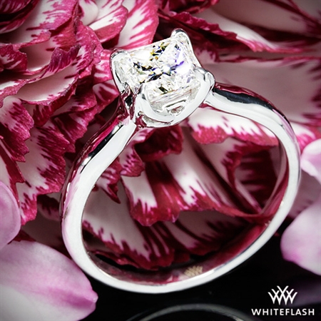 W-Prong Solitaire Engagement Ring for Princess