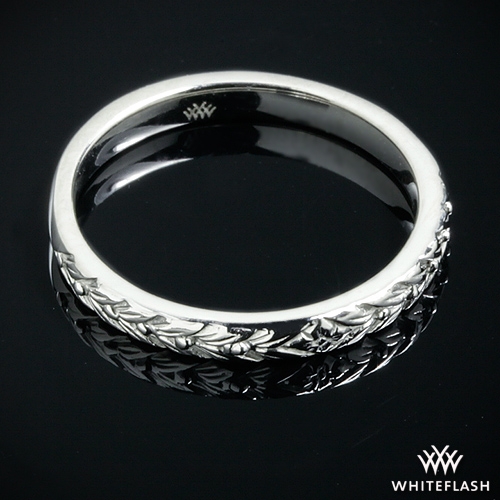 Engraved Cathedral Wedding Band 1461 Engraved Cathedral Wedding Ring