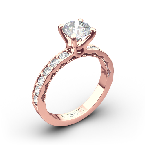 Tacori 41-3RD Sculpted Crescent Lace Diamond Engagement Ring