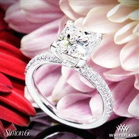 Simon G. LP1935-D Delicate Diamond Engagement Ring for Princess