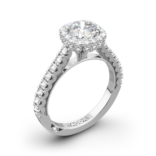 Tacori 37-2CU Full Bloom Cushion Halo Diamond Engagement Ring