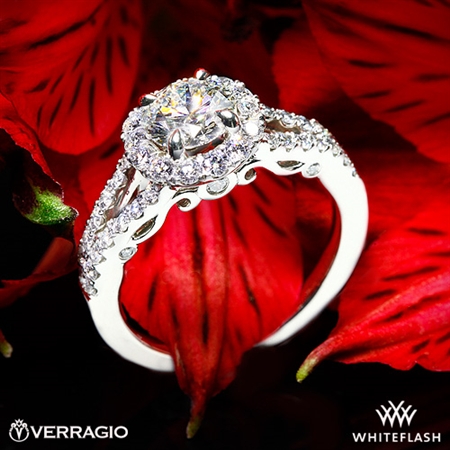 Verragio INS-7010R Split Shank Halo Diamond Engagement Ring