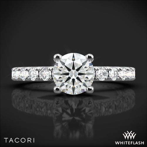 Tacori 332 RD Clean Crescent Half Eternity Diamond Engagement Ring 2663