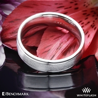 Benchmark Comfort Fit Wedding Ring with Spin Satin Finish