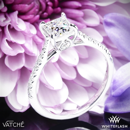 Vatche 1506 Inara Pave Diamond Engagement Ring for Princess