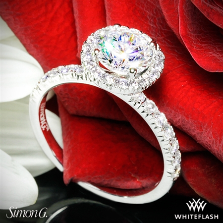 Simon G. MR1811 Passion Halo Diamond Engagement Ring