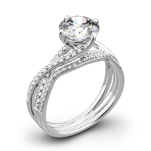 Simon G. MR1394 Fabled Diamond Wedding Set