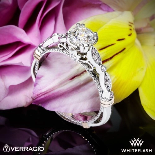 Verragio D-100 Scalloped Diamond Engagement Ring