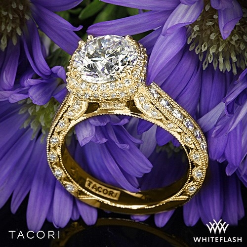 Tacori HT2607RD8 RoyalT Cushion-Style Bloom Diamond Engagement Ring