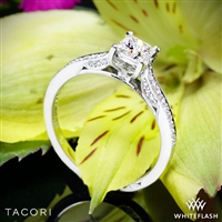 Tacori Dantela Crescent Motif Pave for Princess Diamond Engagement Ring
