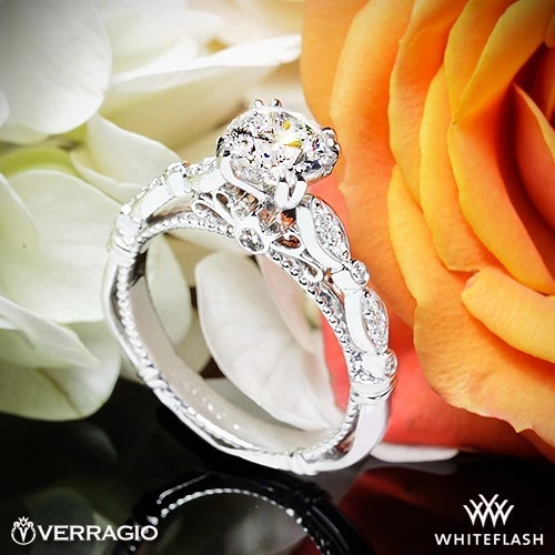 Verragio Parisian D-100 Scalloped Diamond Engagement Ring