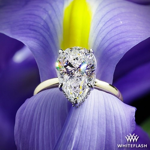 Custom Pear Shape Solitaire Engagement Ring