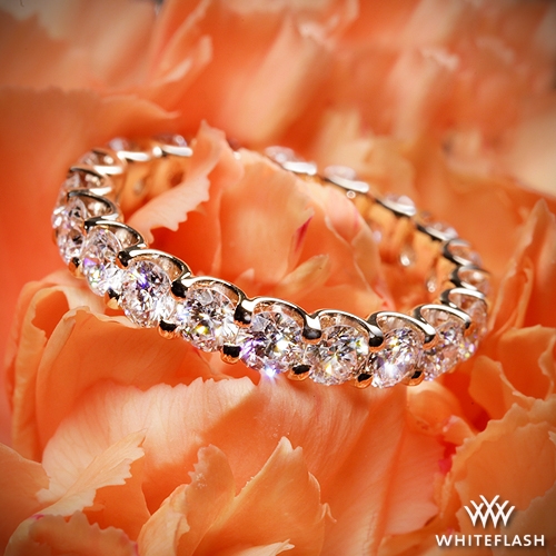 1.90ctw 18k Rose Gold Annette's U-Prong Eternity Diamond Wedding Ring