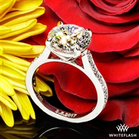 Cathedral Pave Diamond Engagement Ring
