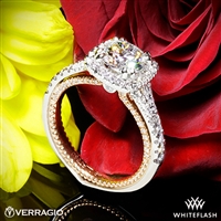 Verragio Couture Split Shank Cushion Halo Diamond Engagement Ring 