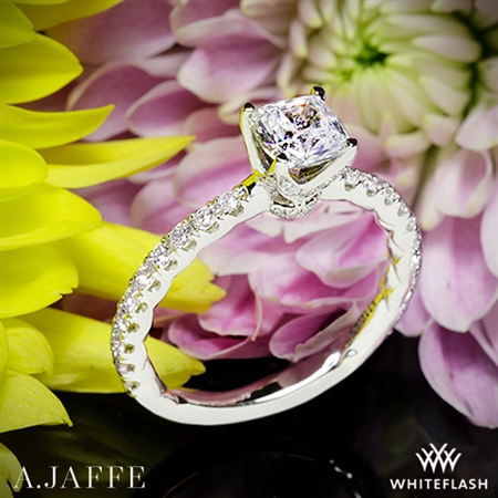 A. Jaffe ME1851Q Art Deco Diamond Engagement Ring