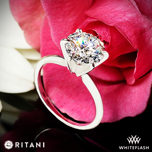 Ritani 1RZ7295 Six-Prong Knife-Edge Solitaire Engagement Ring