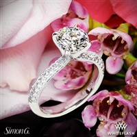Simon G. TR431 Caviar Diamond Engagement Ring