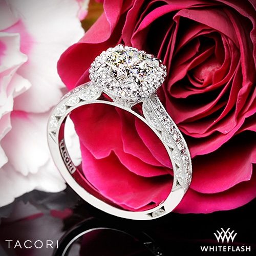 Tacori HT2522CU Blooming Beauties Botanical Cushion Bloom Diamond Engagement Ring