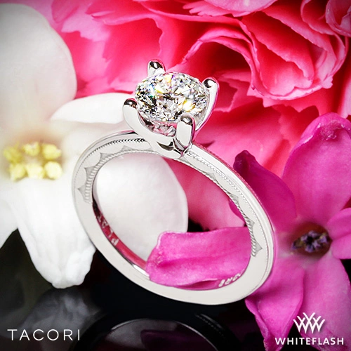 Tacori 40-1.5RD Sculpted Crescent Solitaire Engagement Ring