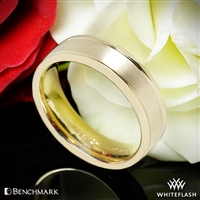 Benchmark Comfort Fit Wedding Ring with Spin Satin Finish