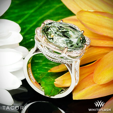 Tacori SR106P12 Seafoam Mint Prasiolite and Diamond Ring