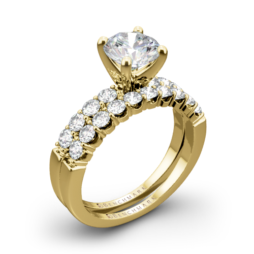 Benchmark CSP4 Crescent Diamond Wedding Set
