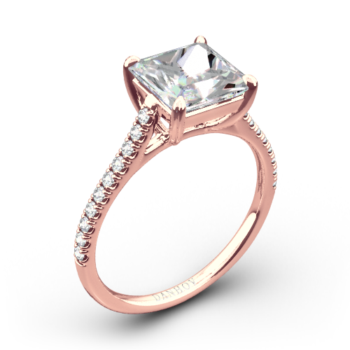 Danhov CL138-PR Classico Single Shank Diamond Engagement Ring for Princess