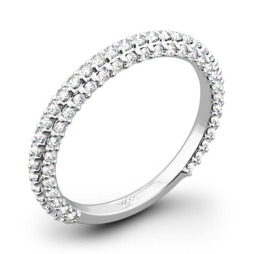 Elena Rounded Pave Diamond Wedding Ring