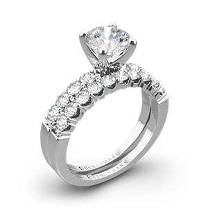 Benchmark CSP4 Crescent Diamond Wedding Set