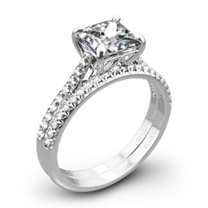 Vatche 1506 Inara Pave Diamond Wedding Set for Princess
