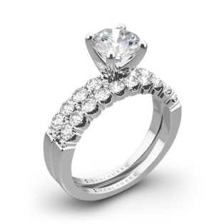 Benchmark CSP4 Crescent Diamond Wedding Set