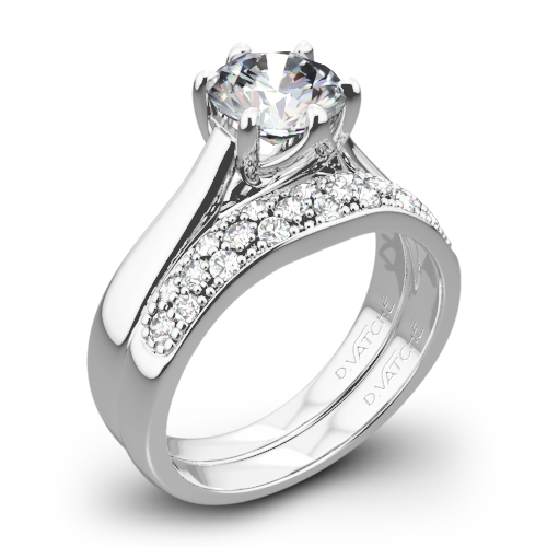 Vatche 119 Royal Crown Diamond Wedding Set