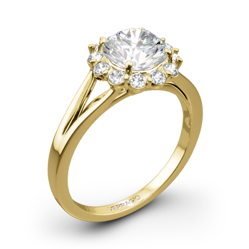 Verragio ENG-0356 Split Shank Halo Solitaire Engagement Ring