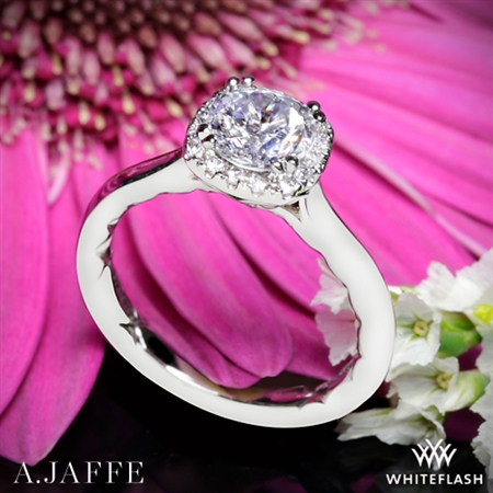 A. Jaffe ME2053Q Halo Diamond Engagement Ring