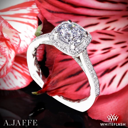 A. Jaffe MES754Q Seasons of Love Halo Diamond Engagement Ring
