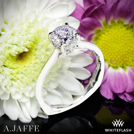 A. Jaffe MES837Q Solitaire Engagement Ring