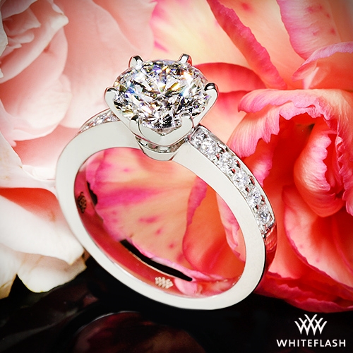 Bead-Set Diamond Engagement Ring