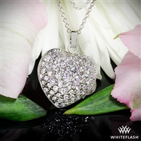 Domed Heart Pave Diamond Pendant