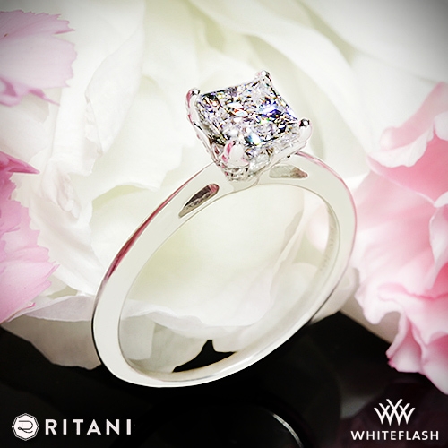 Ritani 1RZ3279 Embellished Prong Solitaire Engagement Ring