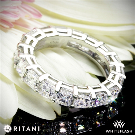 Ritani Asscher Diamond Full Eternity Right Hand Ring