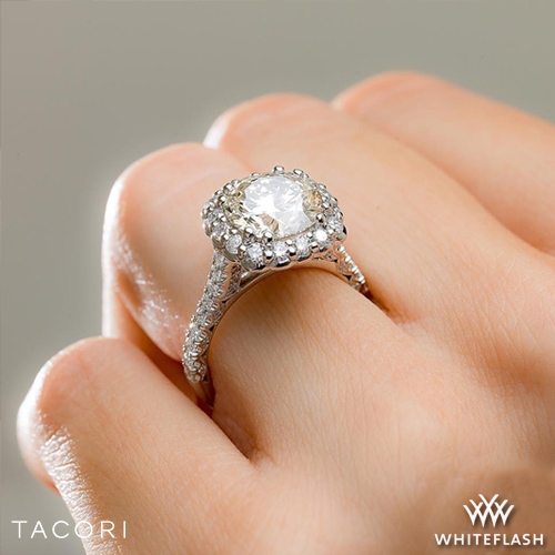Tacori cushion deals cut engagement rings