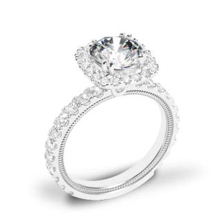 Verragio Tradition TR210HCU Diamond Cushion Halo Engagement Ring